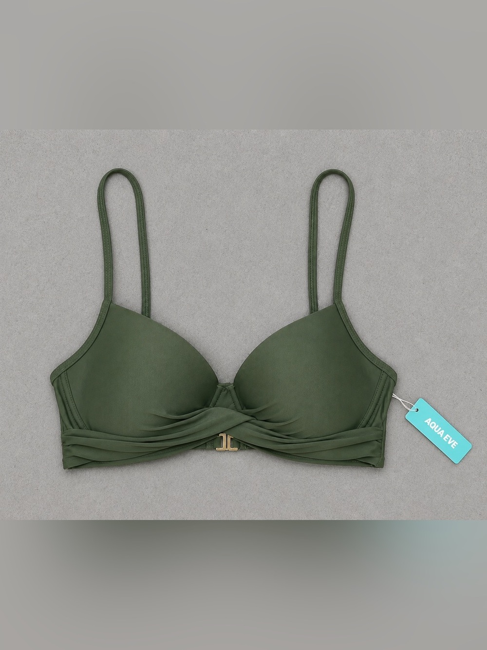 NWT - Aqua Eve Womens Underwire Bikini Top Size Large Swimsuit Top